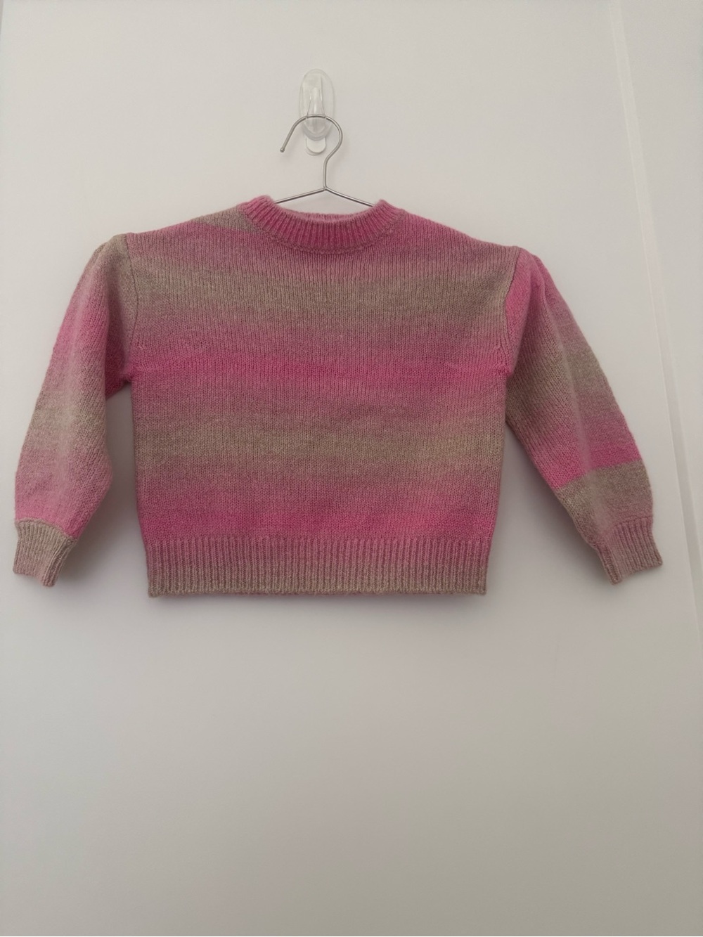 Mayoral Pink and Beige Ombre Crewneck Sweater